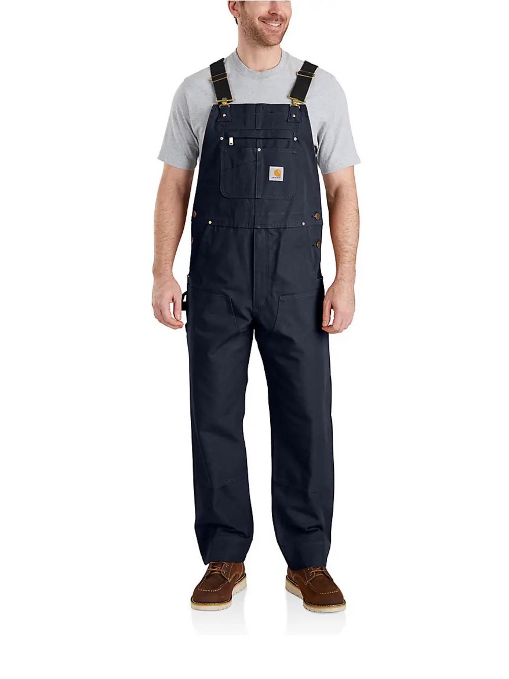 Carhartt Navy Work Bib Overalls with Adjustable Straps